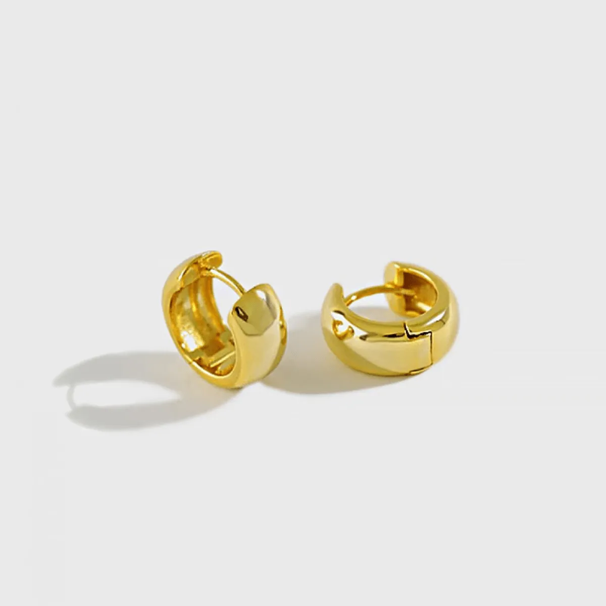 Minimal Gold Vermeil Hoop Huggies