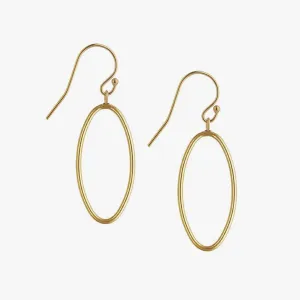 Minimal Oval Drop Earrings