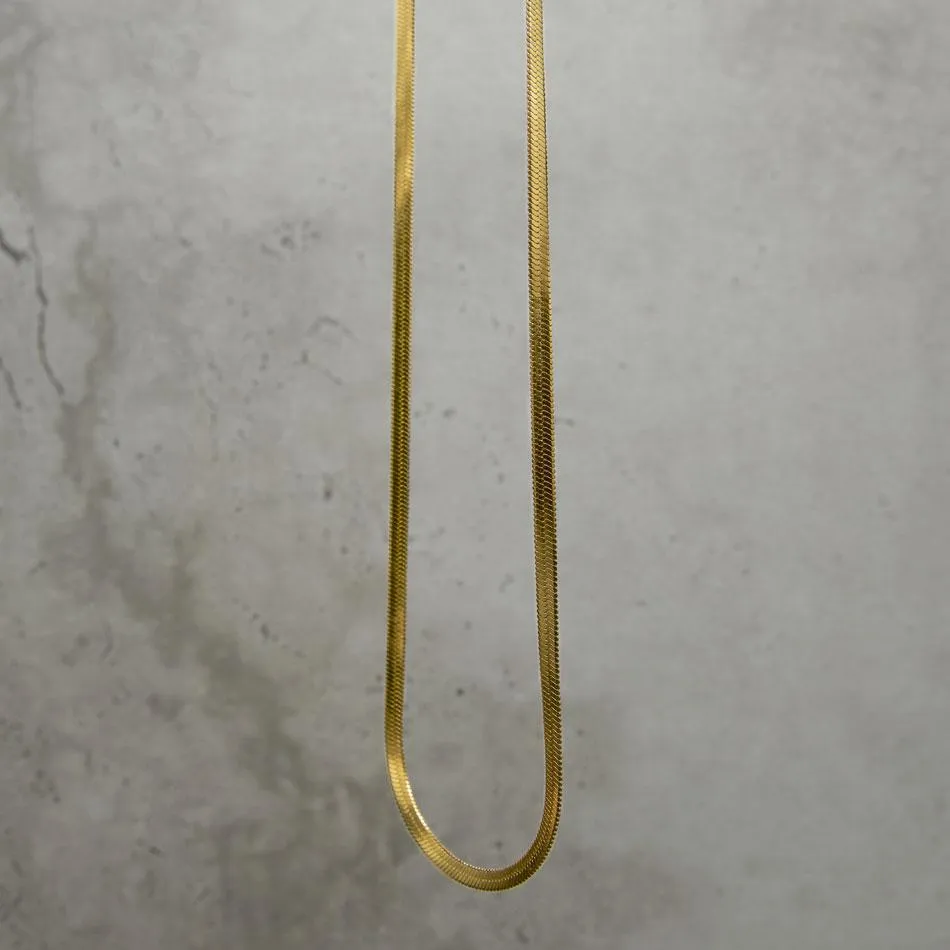 Minimal Snake Chain Necklace (24kt Gold)