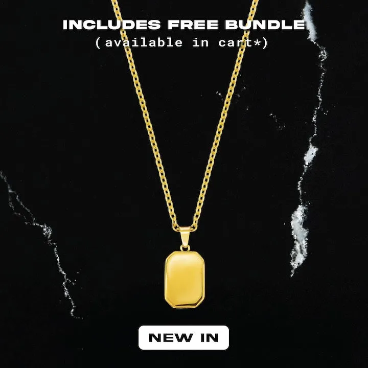 Minimal Tag Necklace - 24kt Gold