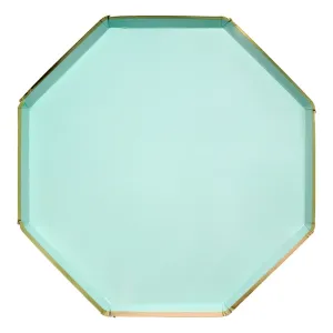 Mint Dinner Plates, Set of 8 Meri Meri Beautiful Basics Large Mint Dinner Paper Plates,10" x 10", Great for a birthday party or shower!