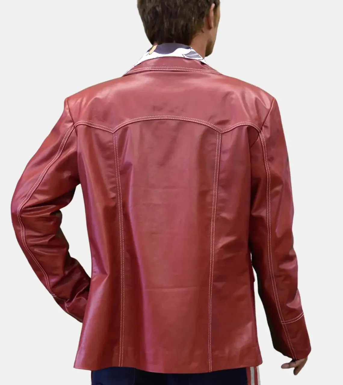 Outlaw Red Men's Biker Leather Jacket