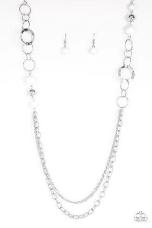 Paparazzi Modern Motley - White Necklace