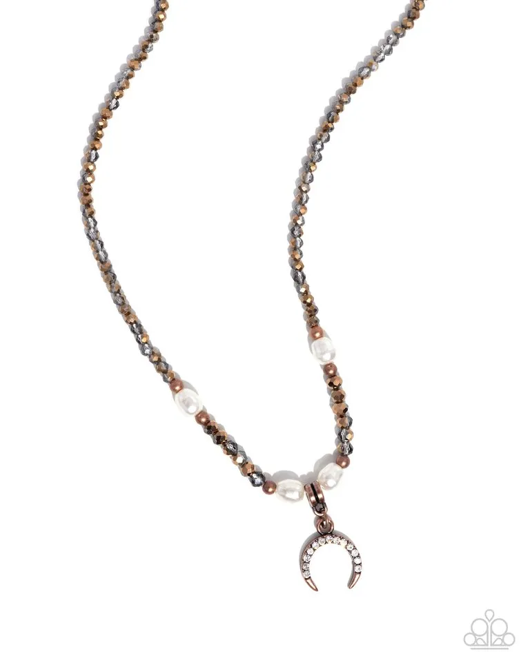 Paparazzi Necklace ~ Trendy Trenchant - Copper