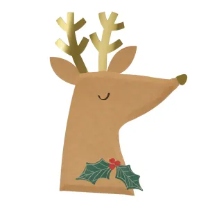 Paper Plates - Reindeer With Holly