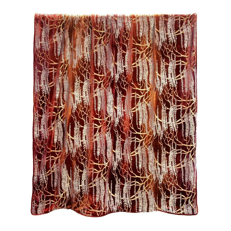 Paprika Willow Metallic Throw by Kevin O'Brien Studio