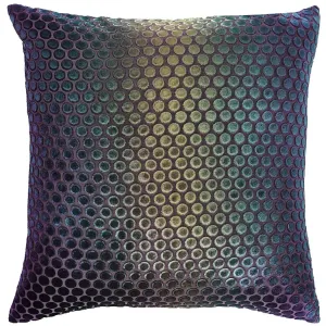 Peacock Dots Velvet Pillows by Kevin O’Brien Studio