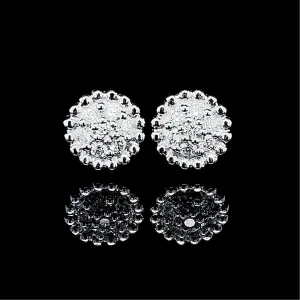 PREORDER | Classic Round Diamond Studded Earrings 14kt