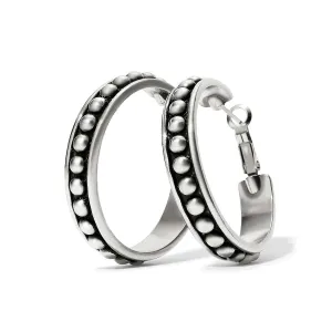 Pretty Tough Stud Large Leverback Hoop Earrings