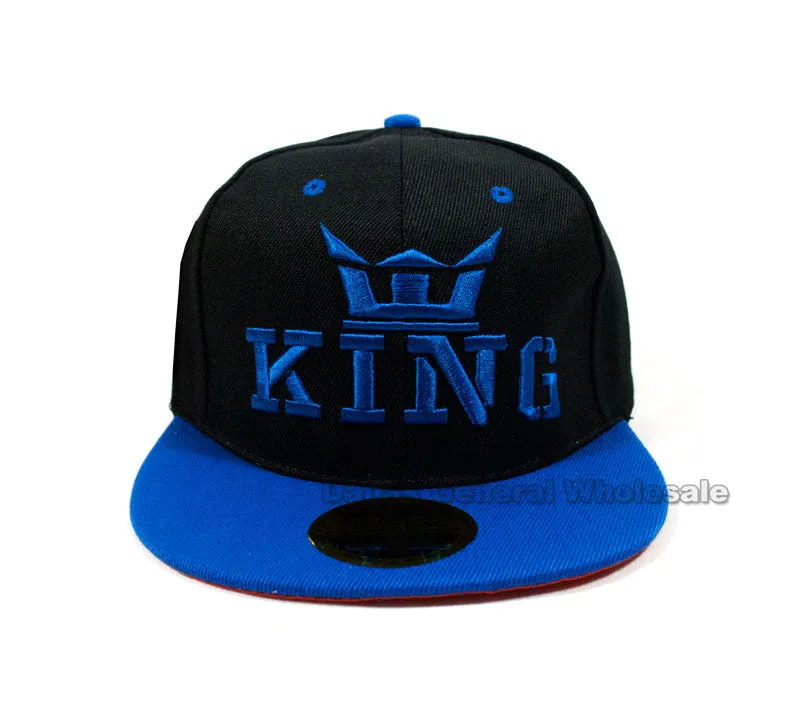 "KING" Snap Back Flat Bill Caps Wholesale