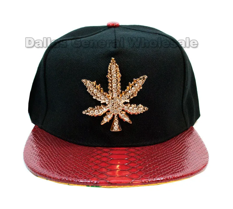 "Marijuana" Flat Bill Snap Back Caps Wholesale