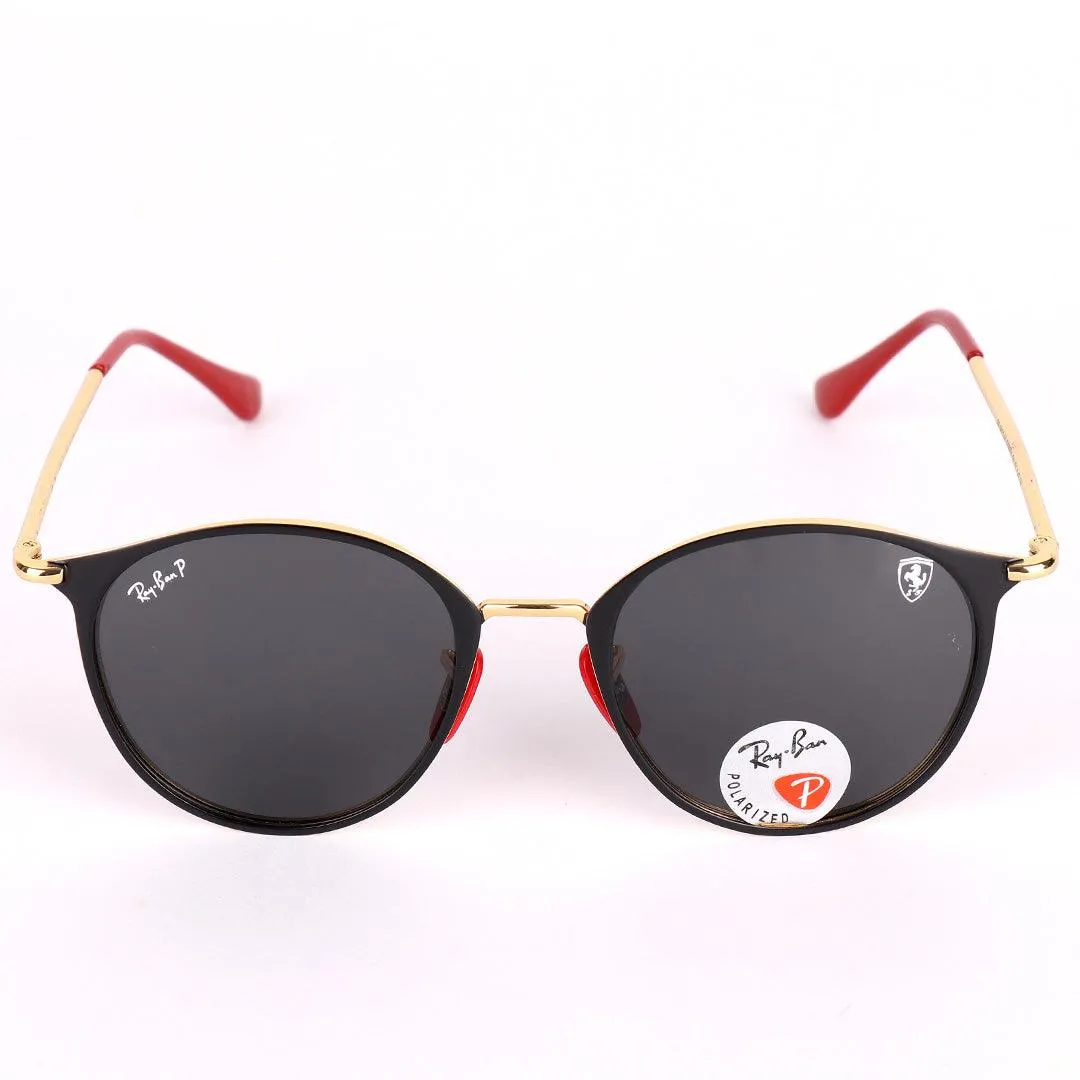 Ray-Ban Ferrari Designed Red And Gold Metal With Polarized Lens Sunglasses