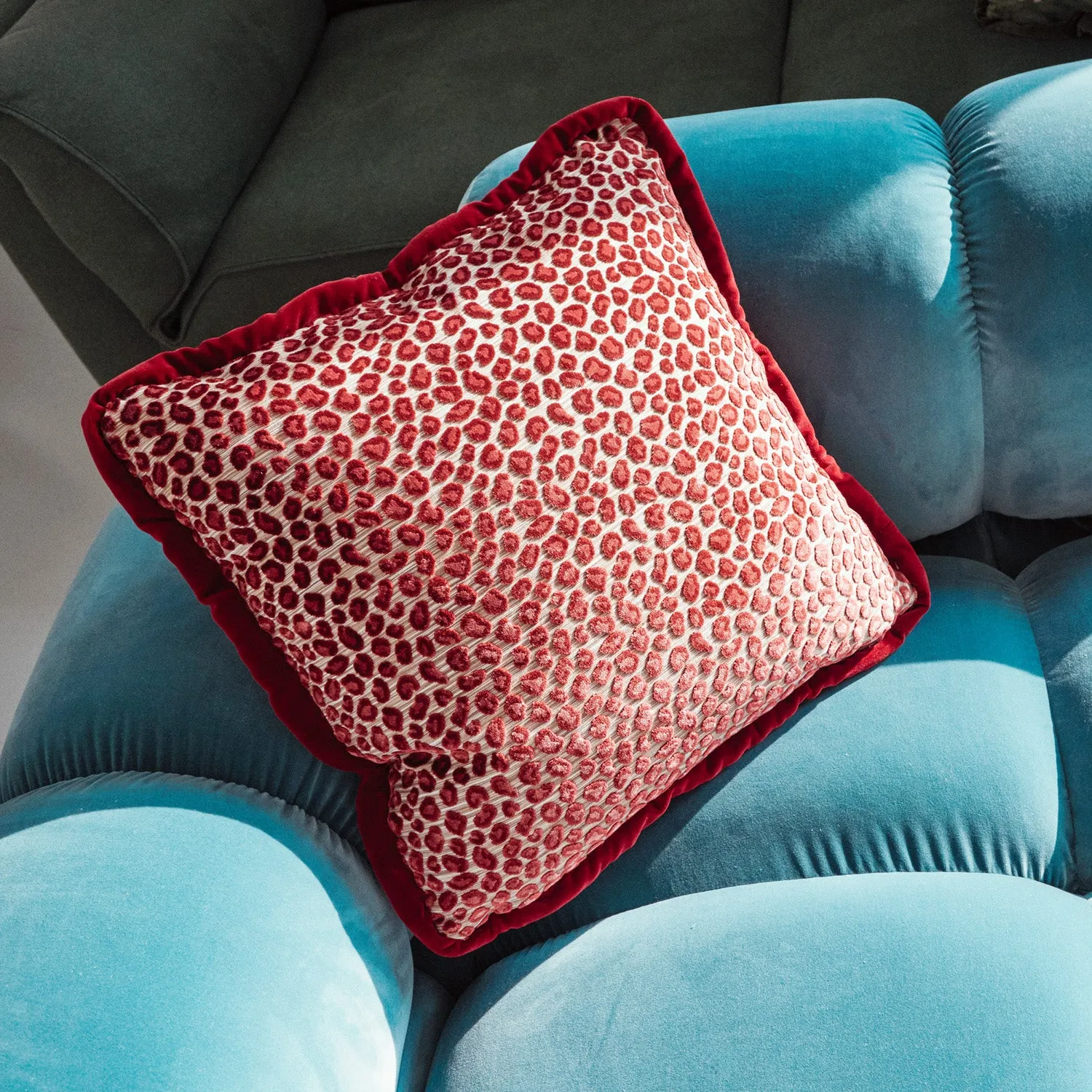 Reversible Cushion - Glam Leopard & Red Couture