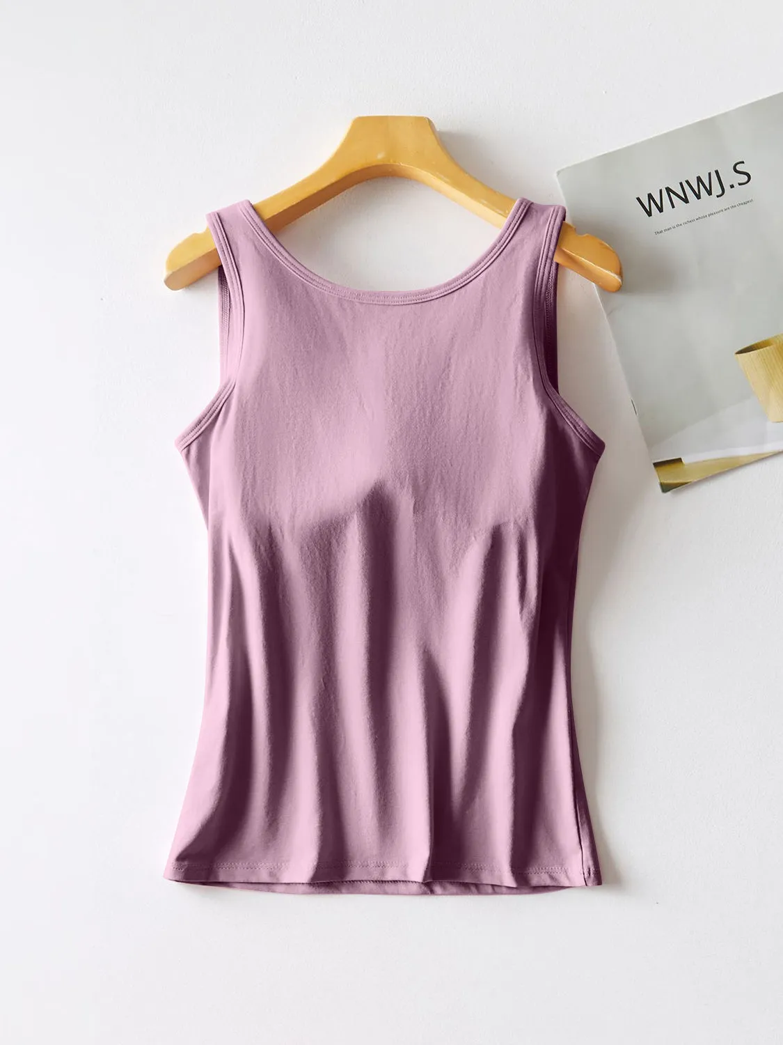 Round Neck Tank Top with Bra