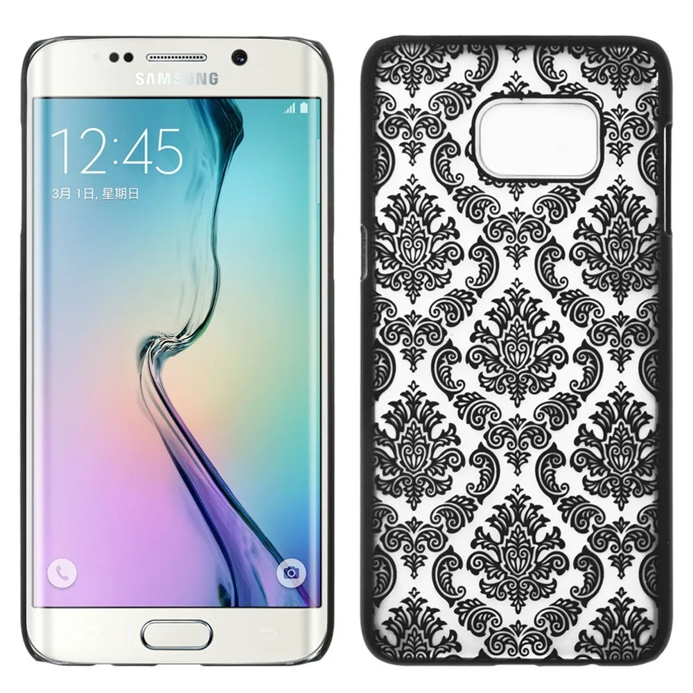 Samsung Galaxy S7 Damask Vintage Case, Ultra Slim Case Cover for Galaxy S7 - Black