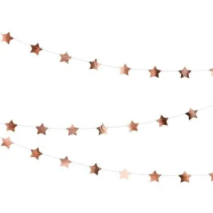 Shiny Star Garland - Rose Gold