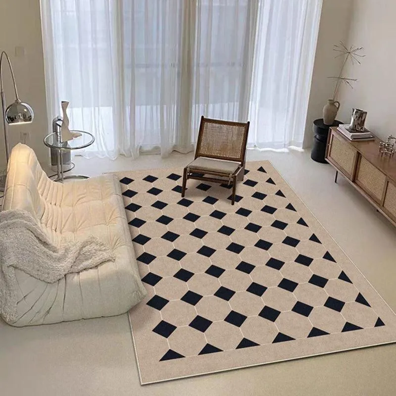 Simple Living Room Chessboard Tea Table Sofa Blanket