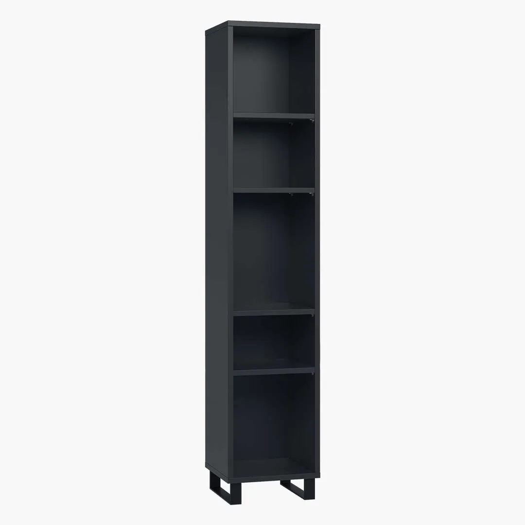 Simple Single Bookcase - Black