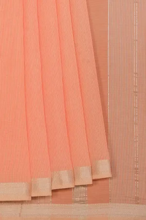 Simple Yet Elegant Peach Saree