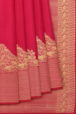 Simple Yet Elegant Silk Pink Saree