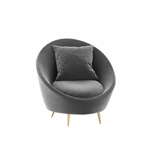 Slender Modern Armchair, Velvet For Clearance