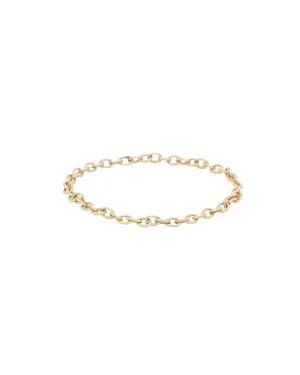 Solid Gold Minimal Chain Ring