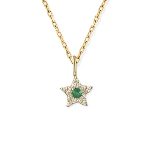 Star Shape Gold & Diamond Necklace