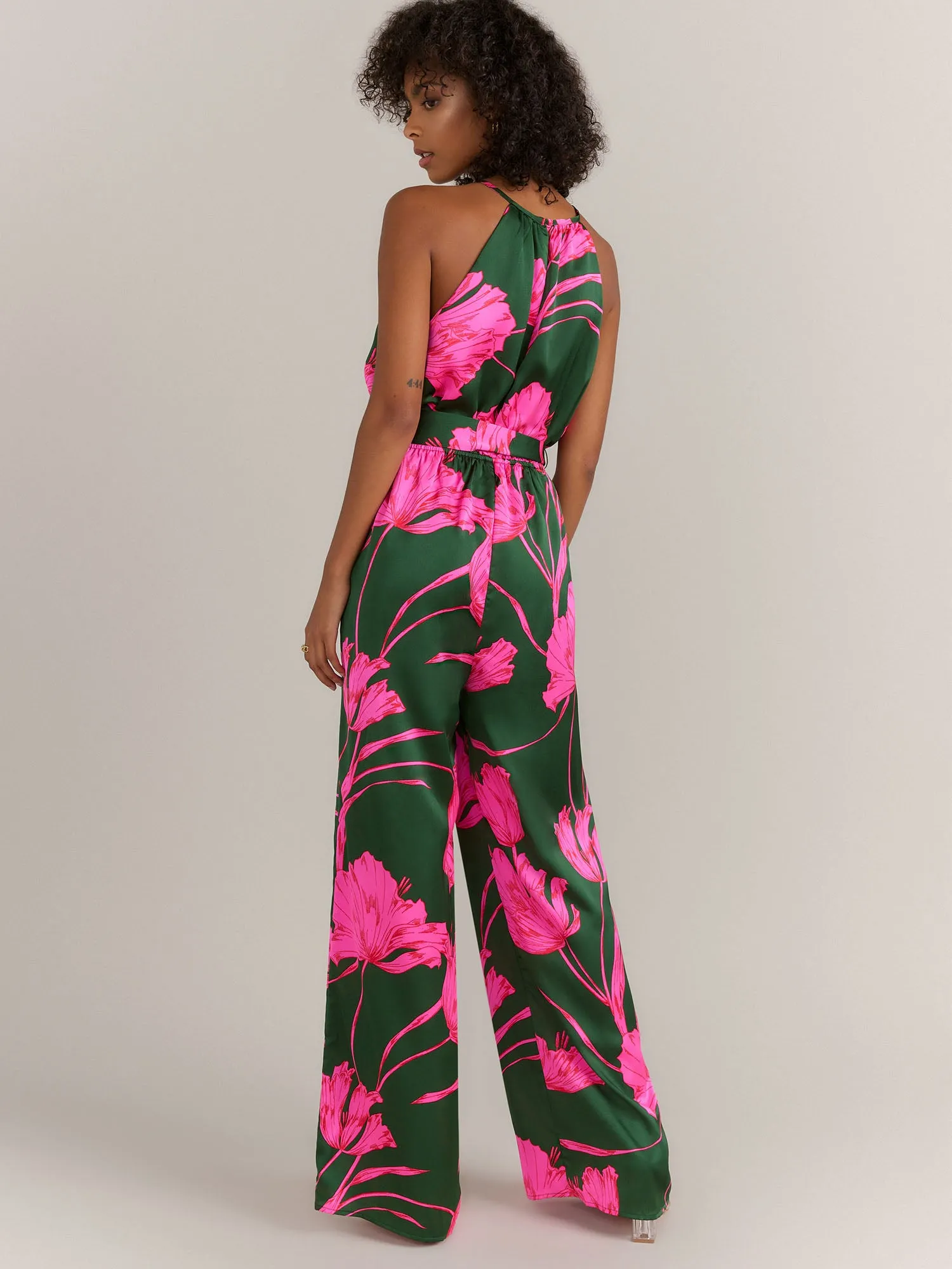 Sugarlips Halter Neck Floral Jumpsuit - Brands We Love