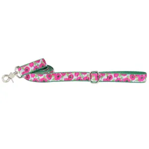 Swiss Velvet Dog Leash Bold Poppies