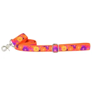 Swiss Velvet Dog Leash Gerbera Daisy