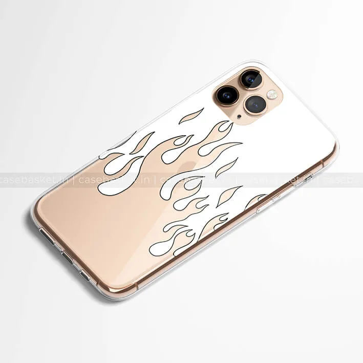 Transparent Flame Silicone Phone Cover