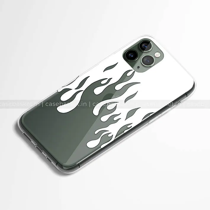 Transparent Flame Silicone Phone Cover