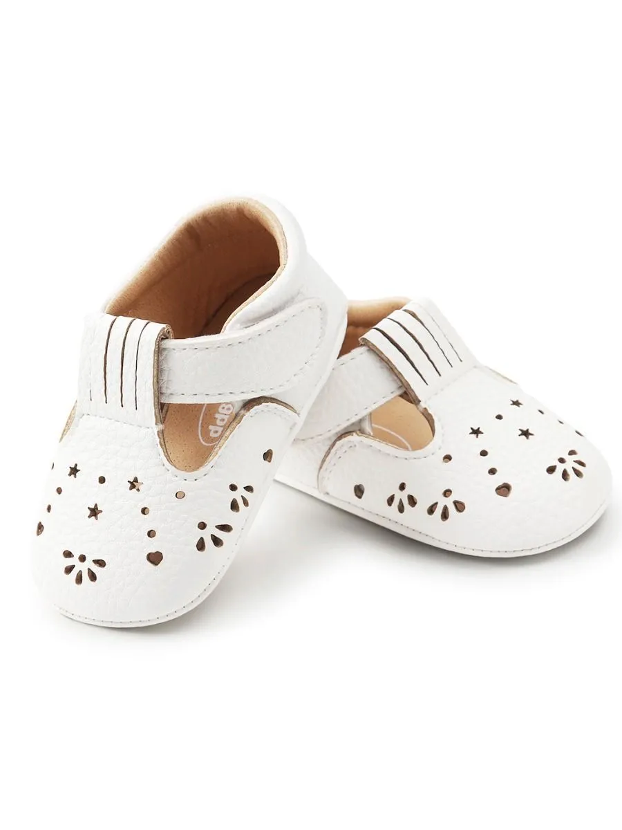 Trendy Infant Girl Walking Shoes Velcro Non-Slip Crib Shoes