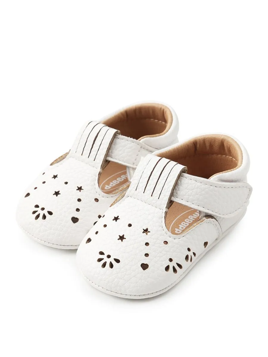 Trendy Infant Girl Walking Shoes Velcro Non-Slip Crib Shoes