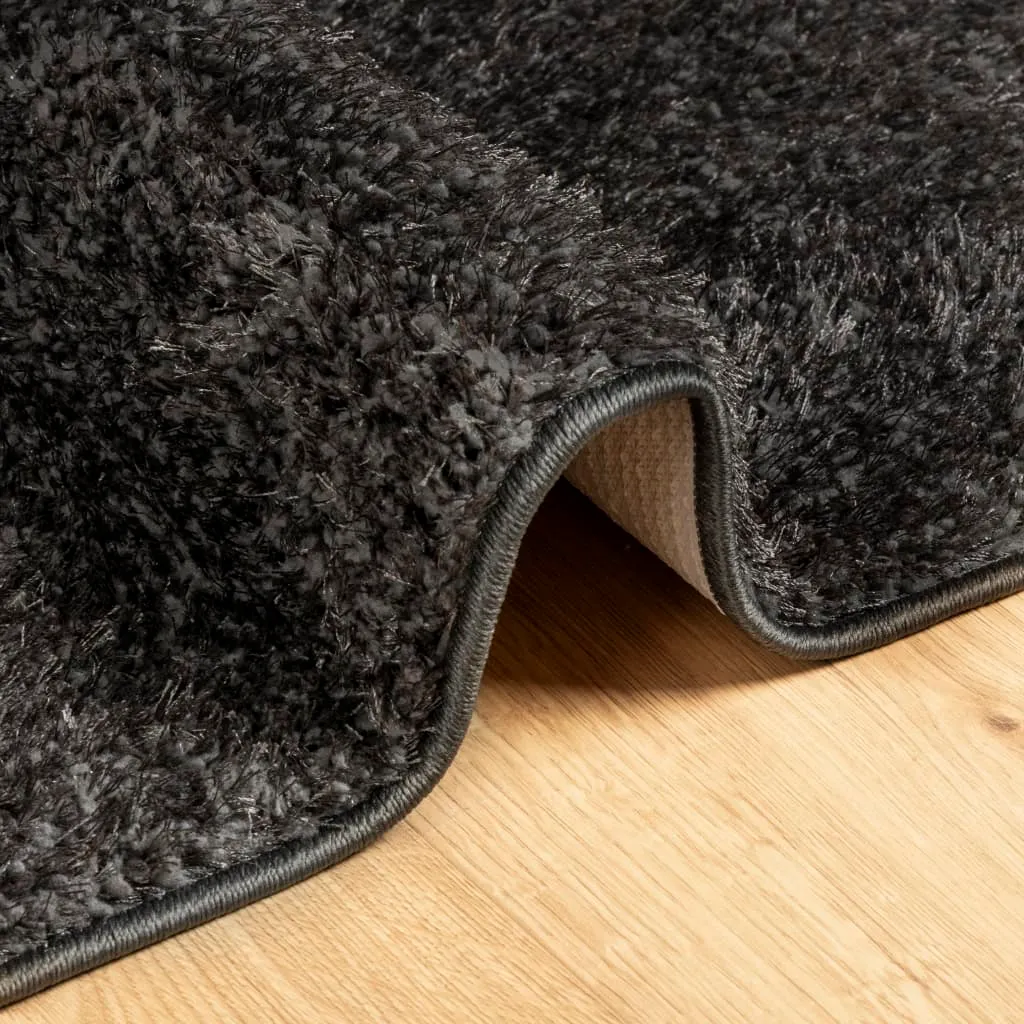 vidaXL Rug ISTAN High Pile Shiny Look Anthracite 80x150 cm - Soft & Stylish Home Decor