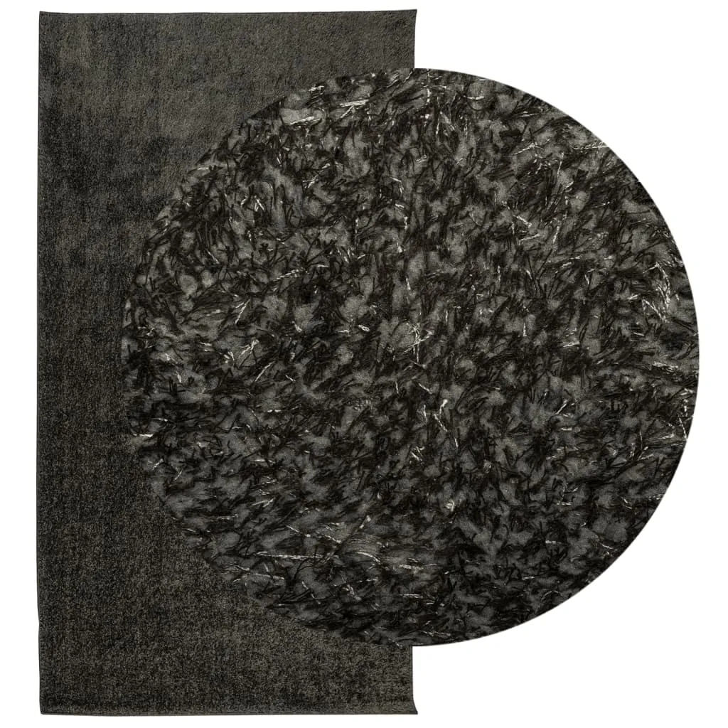 vidaXL Rug ISTAN High Pile Shiny Look Anthracite 80x150 cm - Soft & Stylish Home Decor