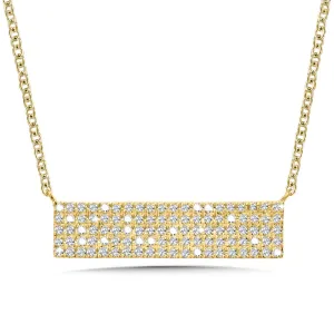 Wide Diamond Bar Pendant